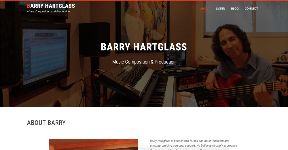 Barry Hartglass Web Design Home Page
